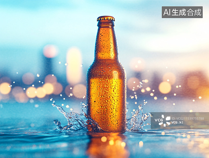【AI数字艺术】夏天啤酒节促销活动狂欢节夏日庆典概念插图图片素材