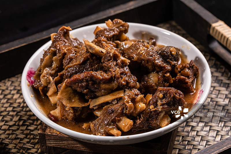 中式牛排骨美食图片素材