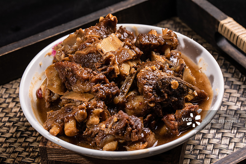 中式牛排骨美食图片素材