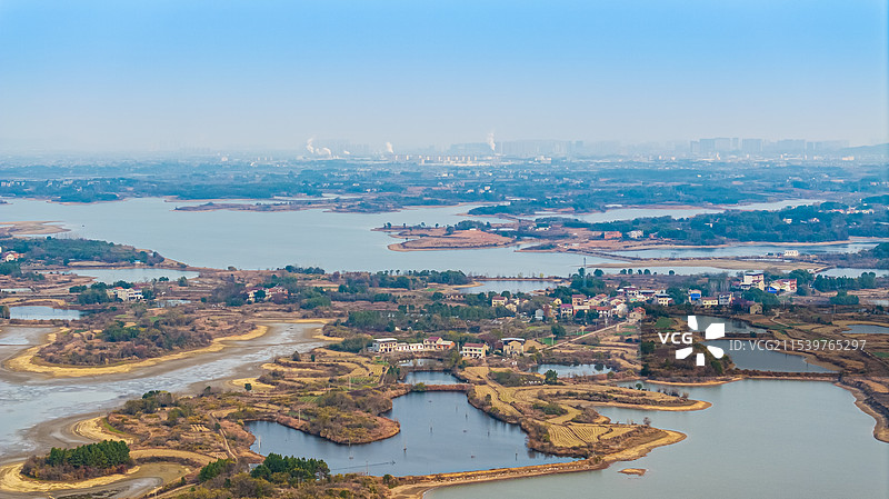 湖北黄冈蕲春新农村山水风景图图片素材