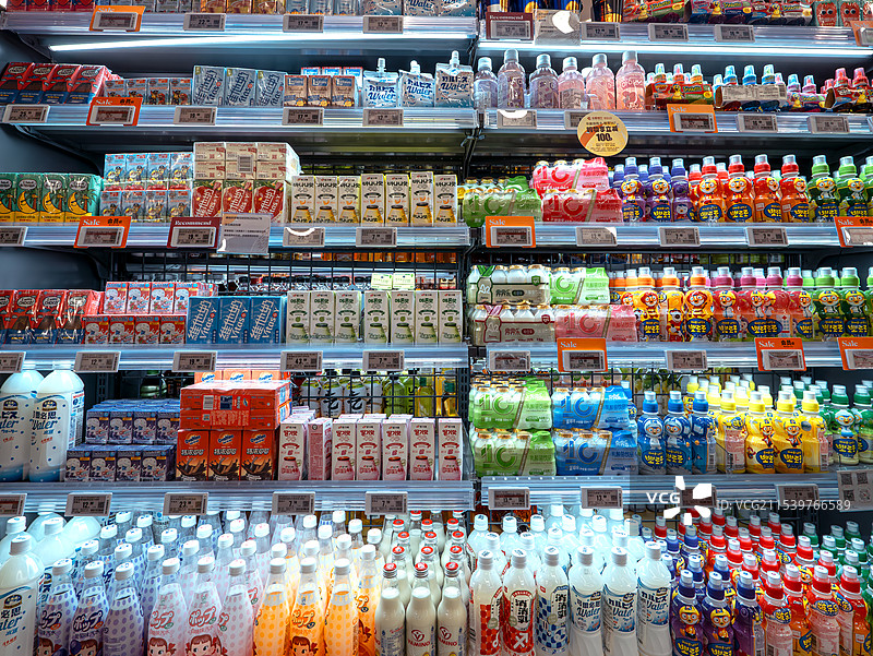 超市饮料货架图片素材