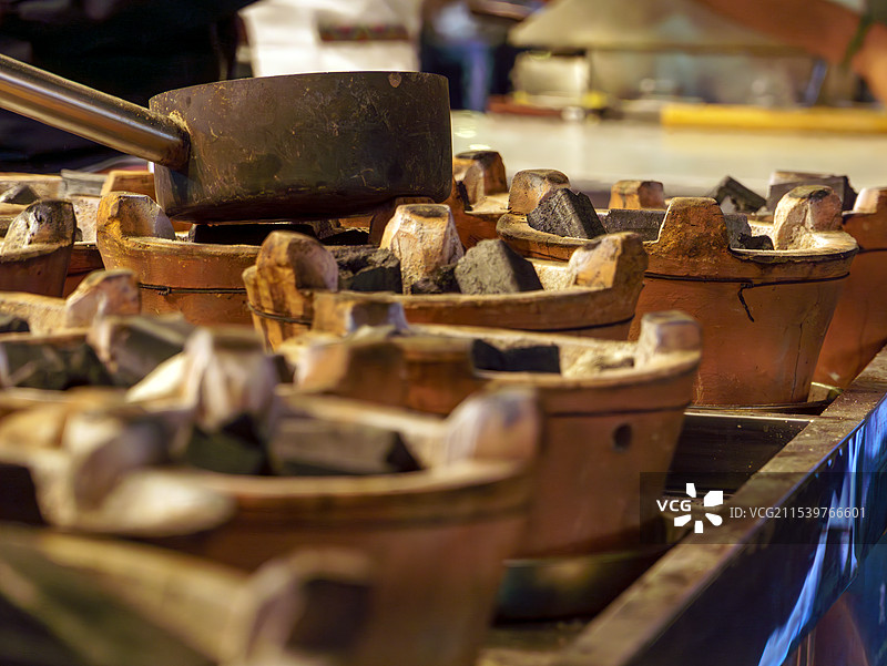 夜市炭火炉图片素材