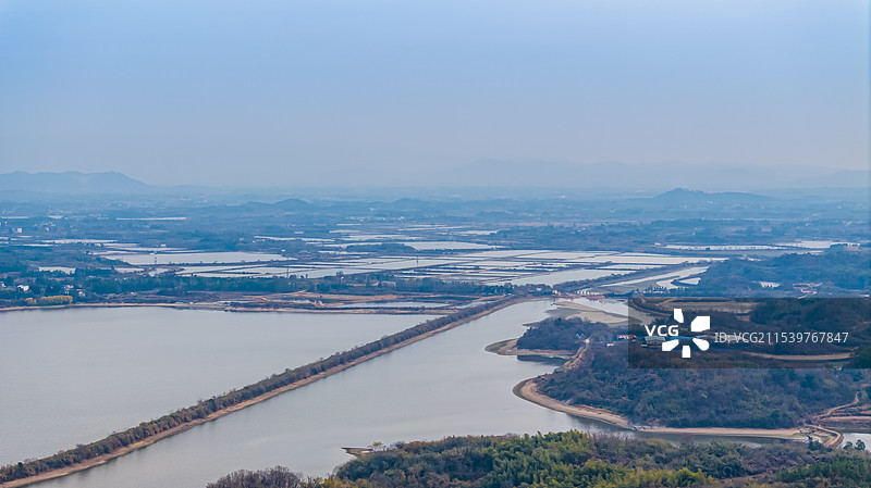 湖北黄冈蕲春新农村山水风景图图片素材