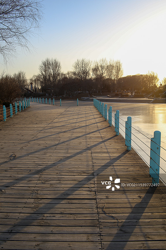 冬天的沈阳铁西细河幽谷公园图片素材