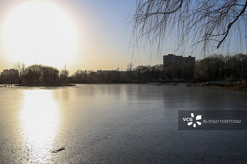 冬天的沈阳铁西细河幽谷公园图片素材