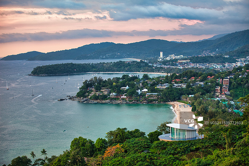 俯瞰普吉岛三大海滩图片素材