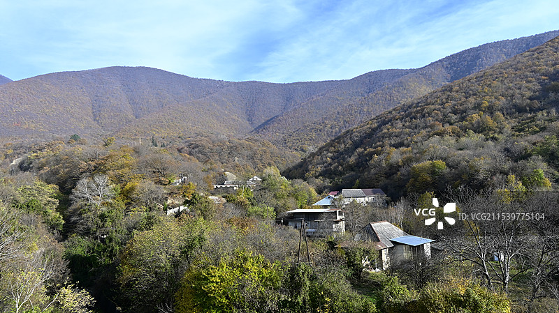 避世小镇阿塞拜疆舍基图片素材