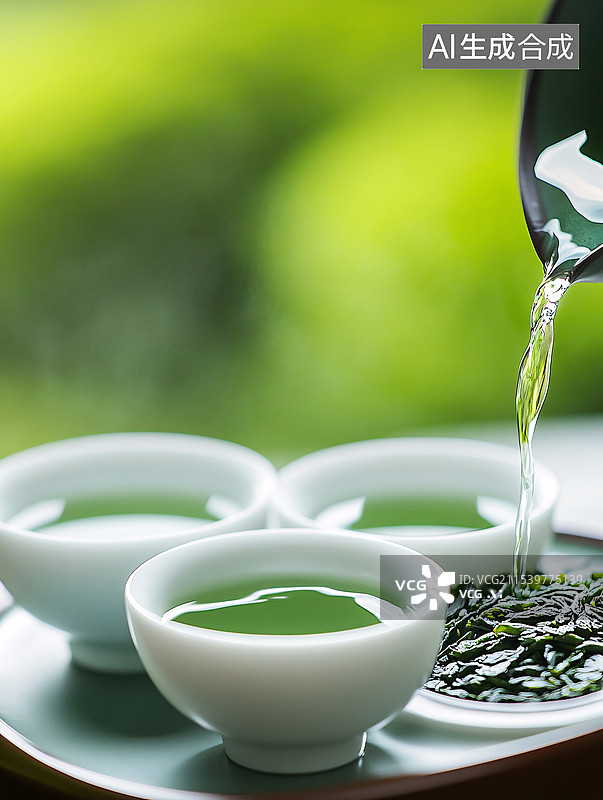【AI数字艺术】茶文化养生放松宁静疗愈品味人生概念插图图片素材