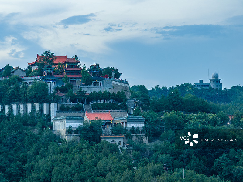 陕西省延安市主城区航拍图片图片素材