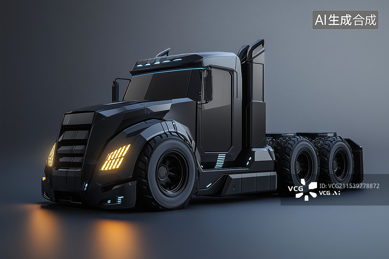 【AI数字艺术】3d卡车工程车辆图片素材