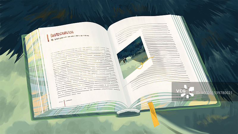 一本翻开的书图片素材