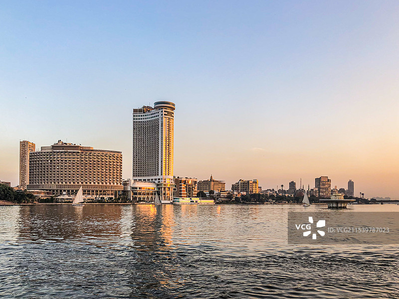 埃及 开罗 尼罗河 城市风光 城市天际线图片素材