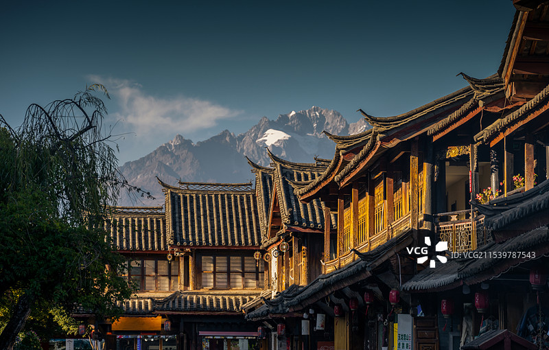 丽江白沙古镇图片素材