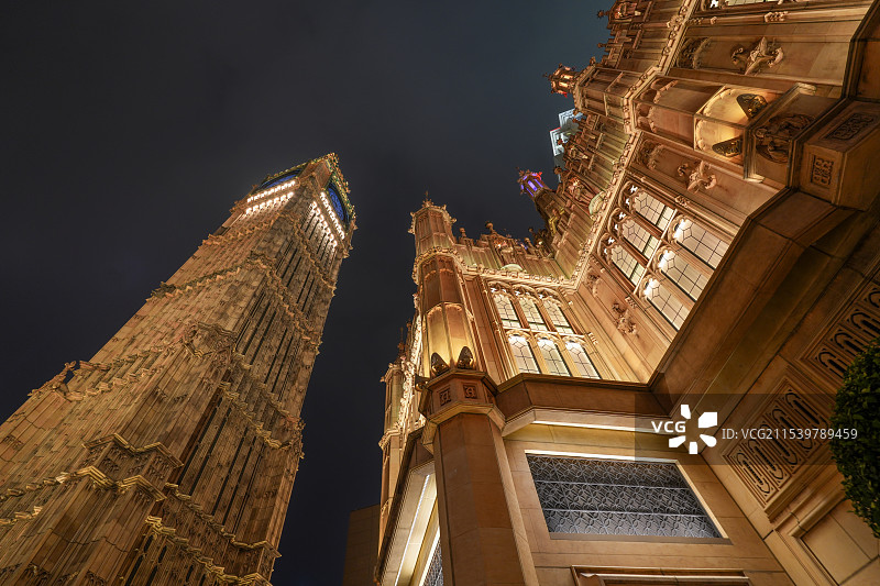澳门伦敦人夜景图片素材