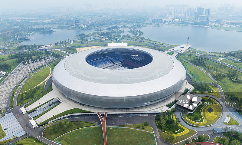 航拍东安湖体育中心（世界大运公园）图片素材