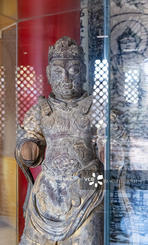 云南大理市博物馆大理市风仪镇北汤天村法藏寺明代木雕四大天王图片素材