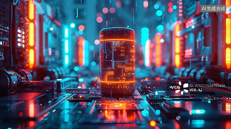【AI数字艺术】科技电瓶电池供应的概念图片素材