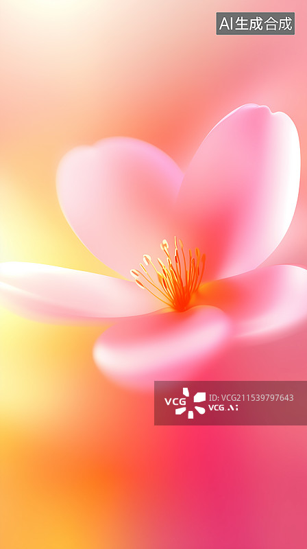 【AI数字艺术】花朵磨砂高斯模糊简约背景图片素材