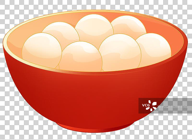 元宵节一碗元宵汤圆美食插画元素图片素材