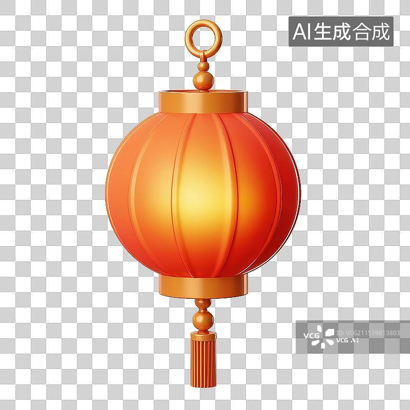 【AI数字艺术】中式春节喜庆红色灯笼图片素材