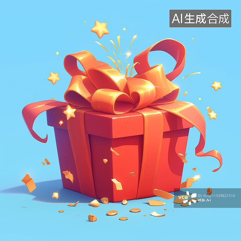 【AI数字艺术】节日，礼物，年货节，元素，包装，春节，电商图片素材