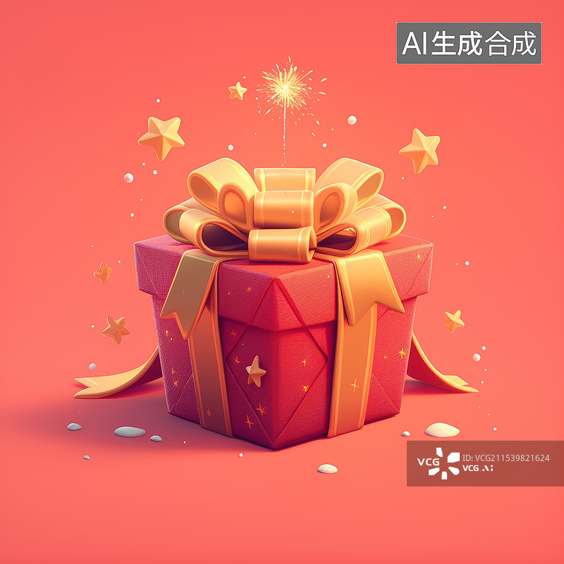 【AI数字艺术】节日，礼物，年货节，元素，包装，春节，电商图片素材