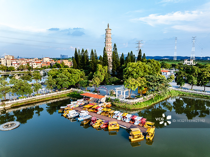 中国广东省佛山市三水区河口文塔公园图片素材