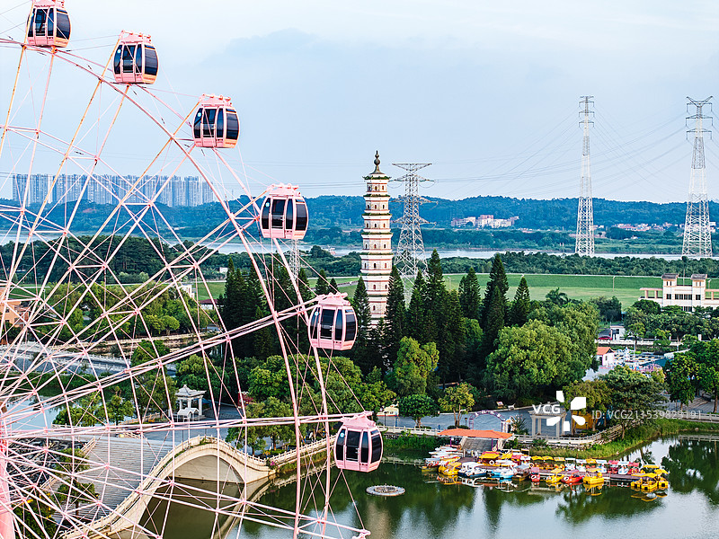 中国广东省佛山市三水区河口文塔公园图片素材