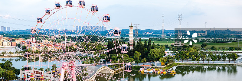 中国广东省佛山市三水区河口文塔公园图片素材