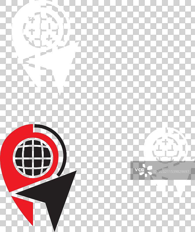 地球仪地图指针图标元素图片素材