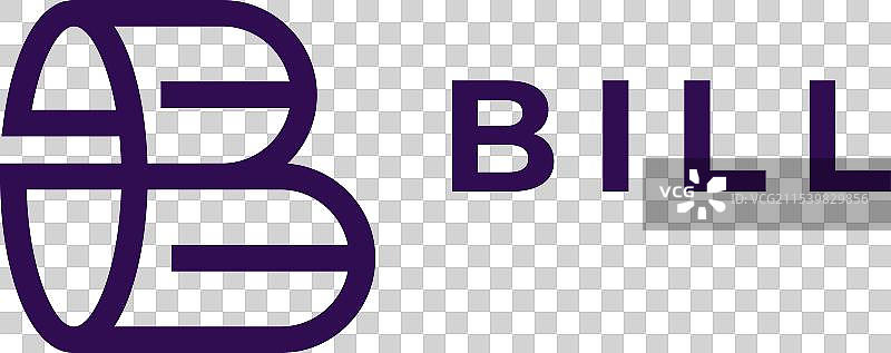 字母B账单模板logo设计图片素材