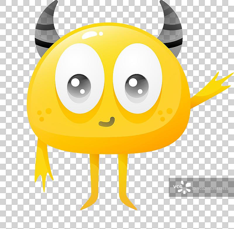 可爱的黄色怪兽图片素材