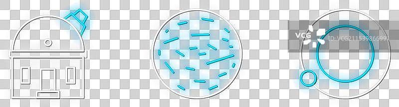 设置环绕地球的卫星轨道图片素材