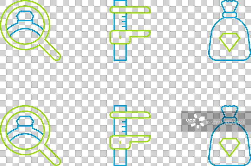 带有宝石的线条手提包和钻石订婚戒指图片素材