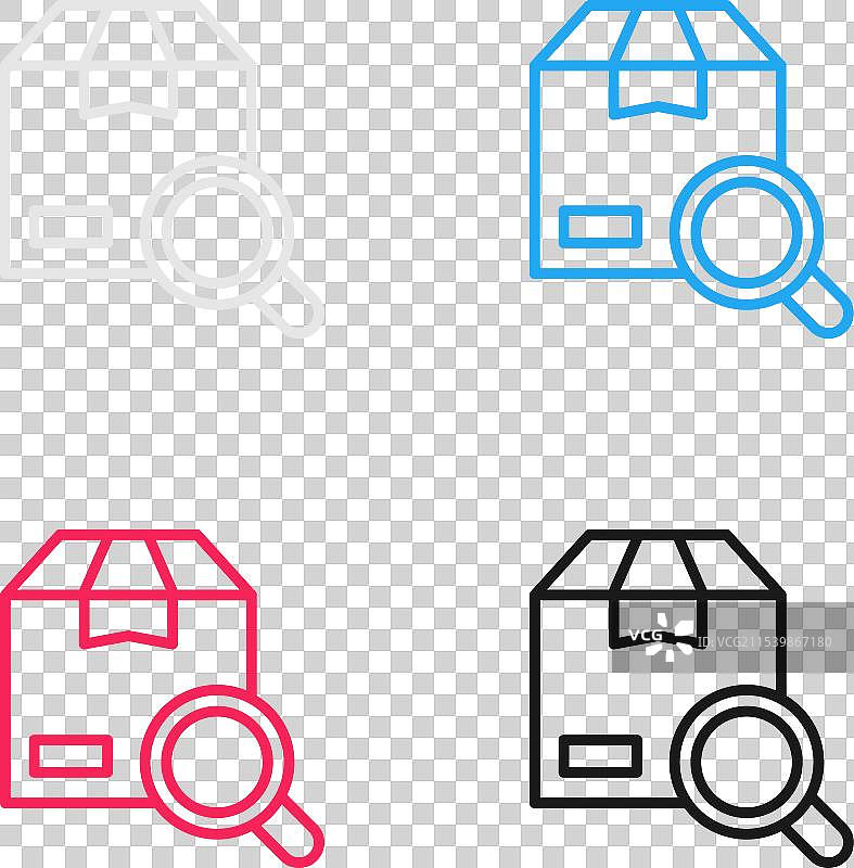 波普艺术风格的搜索包图标，孤立于背景上图片素材