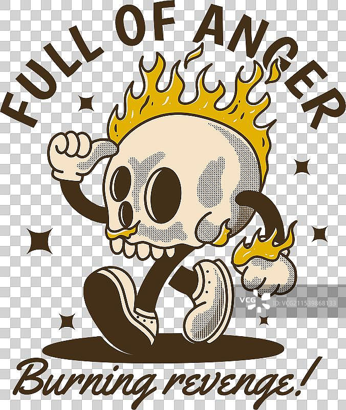 充满愤怒与复仇的吉祥物角色图片素材