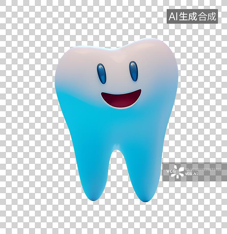 【AI数字艺术】3D卡通牙齿 牙齿美白 口腔健康图片素材