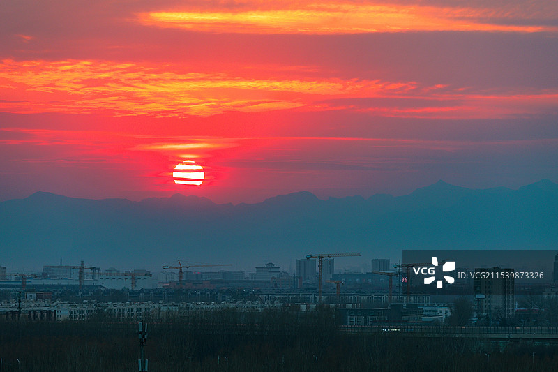 落日熔金图片素材