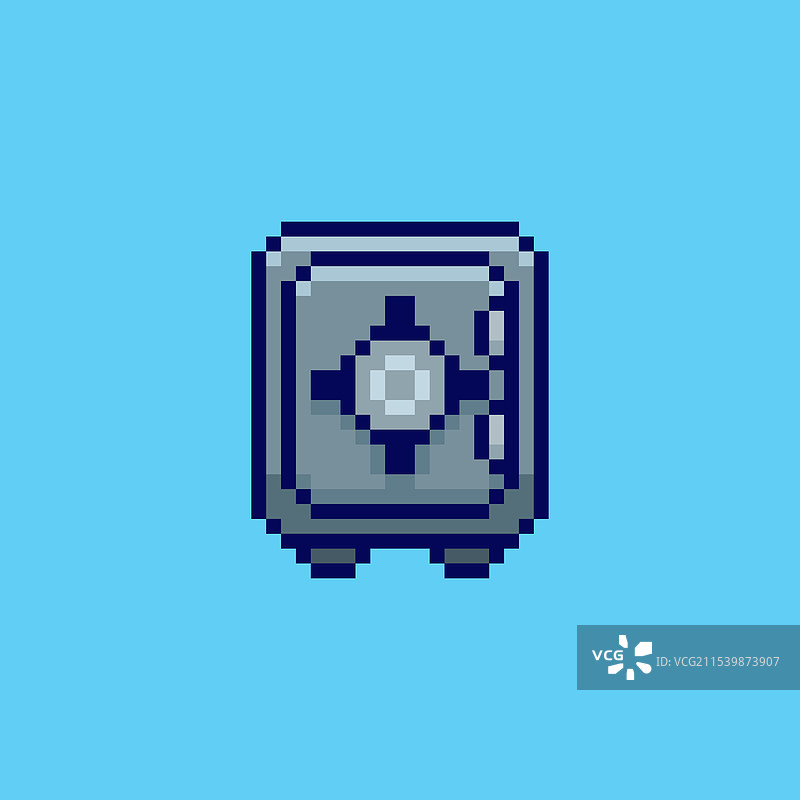 像素艺术安全保险库游戏资产设计图片素材