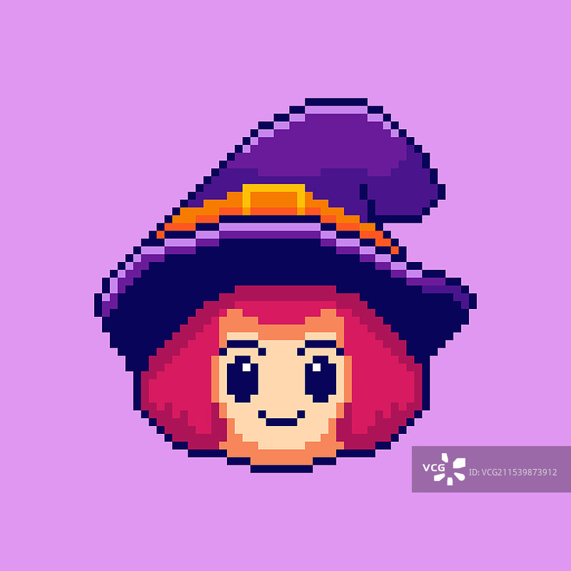 像素艺术女巫游戏资产设计图片素材