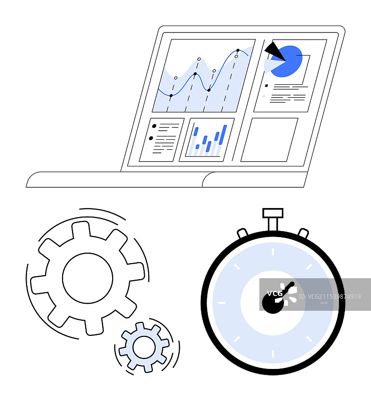 高效数据的商业分析与图表图片素材