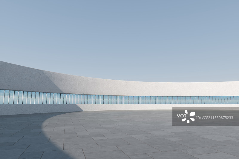 圆形玻璃展厅户外广场空间图片素材