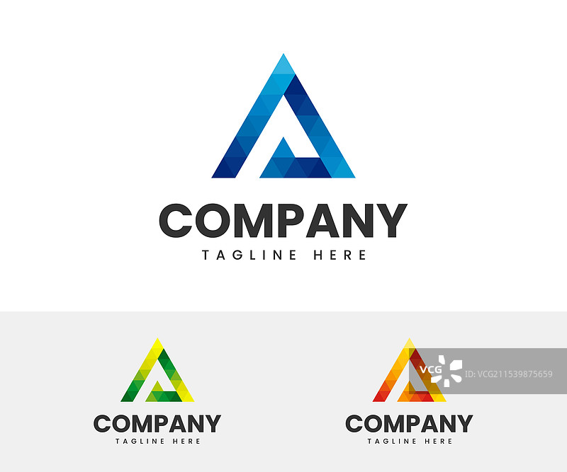 字母A的标志设计或标志设计模板图片素材