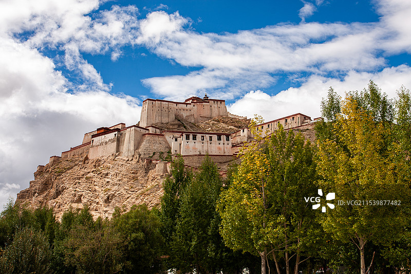 日喀则江孜宗山抗英遗址红色旅游景区图片素材