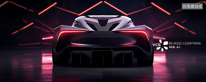 【AI数字艺术】科技新能源电动汽车主题背景图片素材