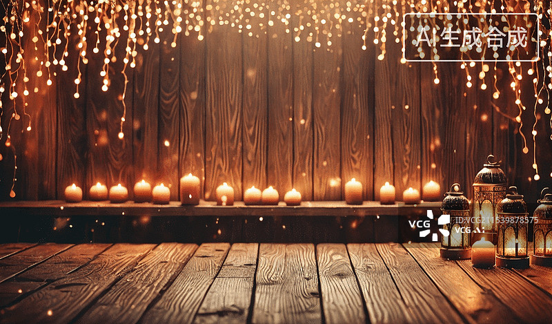 【AI数字艺术】温暖烛光图片素材