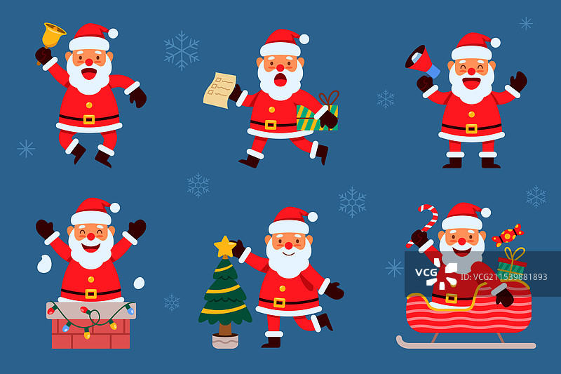 快乐的老圣诞老人角色图片素材