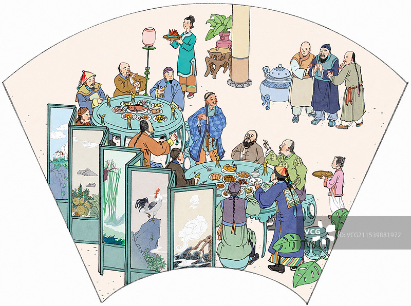 清朝宴席 满族图片素材