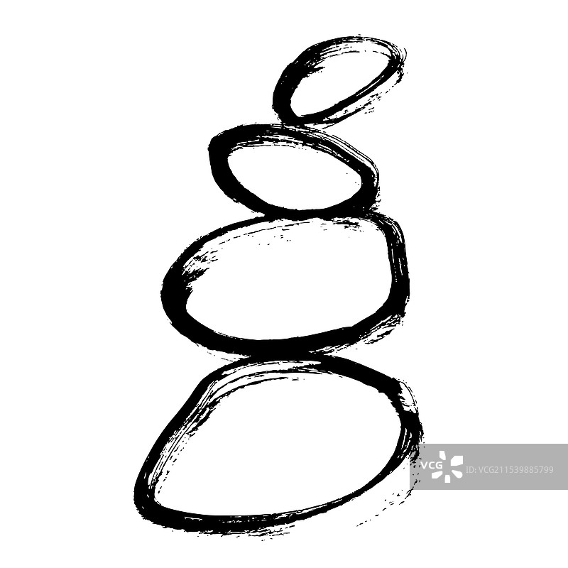 禅石墨刷纹理图案图片素材