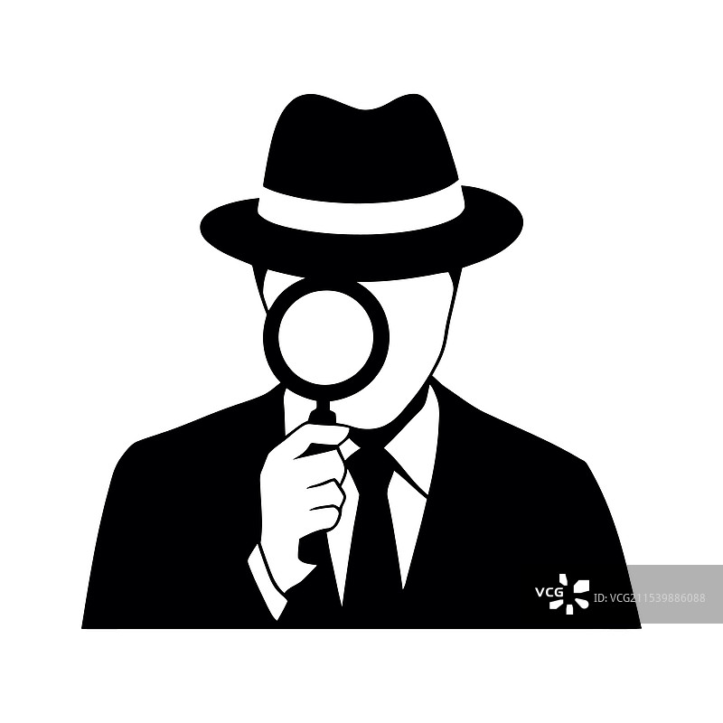 调查人物的剪影图片素材